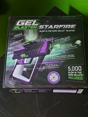 Gel Blaster Starfire Glow-In-The-Dark Gellet Blaster - Purple & White New In Box